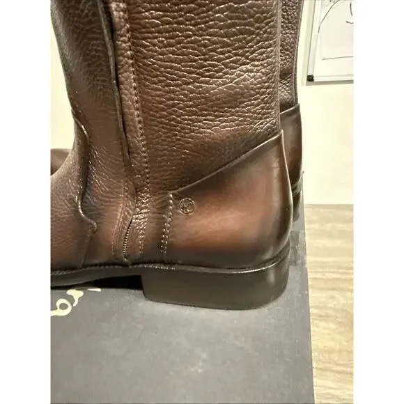 802VNBS - Franco Cuadra brown dress casual leather zip ankle boots for men
